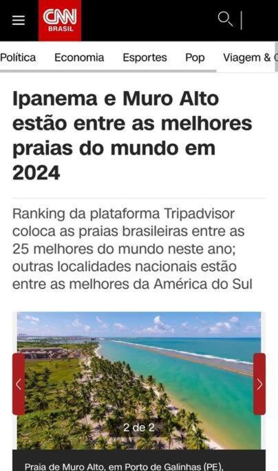 Apt Beira Mar Em Muro Alto Ao Lado Do Nanai Porto de Galinhas Ngoại thất bức ảnh